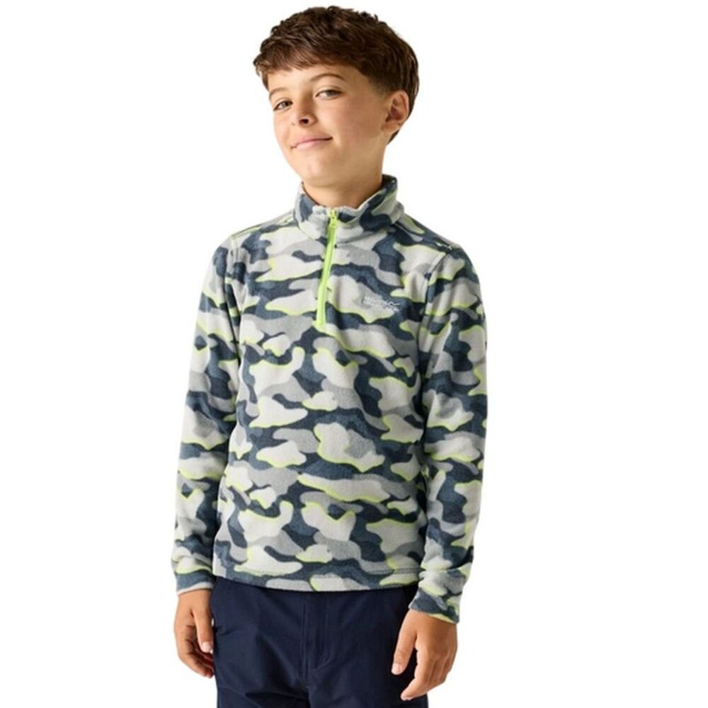 Regatta Childrens/Kids Hot Shot II Camo Fleece Top / Dark Storm